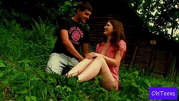 karolina seduces roommate evzen for outdoor public dorm fuck!