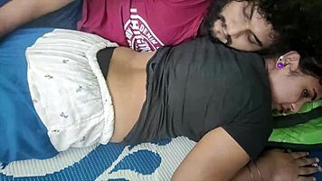 desi couple kisses caresses horny wife in passionate bed romp 💋