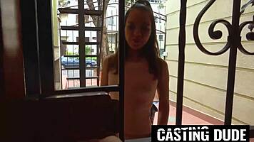 amateur latina bffs ride big cock in sloppy casting threesome