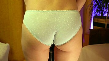 i cant stop caressing her cute panty-covered skinny tall booty all day