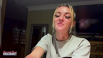 hey watch this petite blonde do sassy sloppy deepthroat then i pound her wet pussy wild