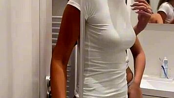 oh fuck, our lesbian shower turns into sloppy double blowjob cumswap!