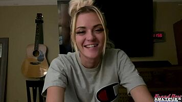 hey watch this petite blonde do sassy sloppy deepthroat then i pound her wet pussy wild