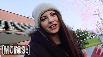 italian teen rebecca volpetti takes public assfucking for cash from big cock