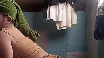 Asian neighbor teases sexy body in sheer full clip