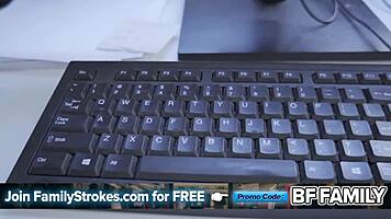 Big natural tits bounce as she begs for breeding cum