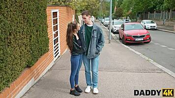 Daddy4K Gives In To Brunette Teen Anal Tits Pounding