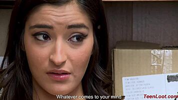 caught shoplifter teen gets thorough blowjob lesson from police