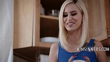 Plumber Roughly Fixes Kiara Cole's Shaved Tight Pussy Pipes