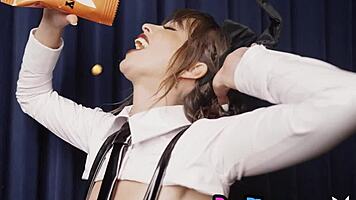 damn petite bunny riley's ass tits rip lingerie striptease pose