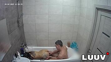 her shave help request sparked this steamy bathroom show