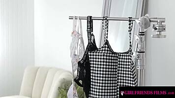 Slim Brunette Facesits Hot Milf in Steamy Lesbian Fingering Session