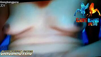 wild peruvian nympho craves rough orgy cumshots and facials