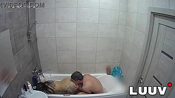 her shave help request sparked this steamy bathroom show