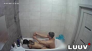 her shave help request sparked this steamy bathroom show