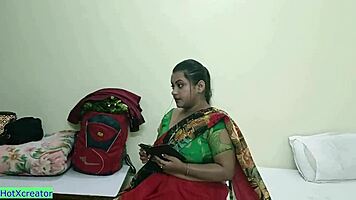 horny indian wife bends for creampie with hubby at ranch