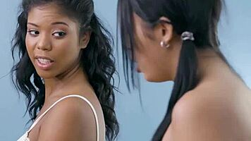 ebony goddess facesits teen latina in hardcore lesbian smothering kissing frenzy