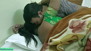 horny indian wife bends for creampie with hubby at ranch