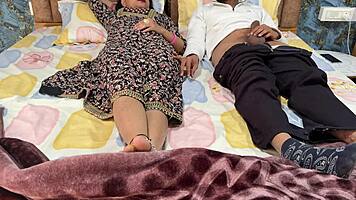 big asian stepsis bends over for rough doggy on shared bed