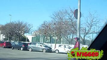 Amateur Mei seduces street guy bangs doggystyle cowgirl rough