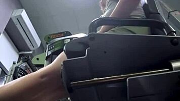 hey watch me finger my horny pussy till i squirt on gym bench