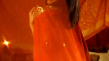 petite brunette indian teases with slow striptease and nude dancing reveal