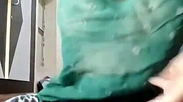 super hot indian girl squeezes her BIG TITS and nipples horny webcam