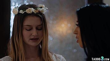 i skinny alex coal grind my wet pussy on bunny colby's huge tits