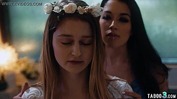 i skinny alex coal grind my wet pussy on bunny colby's huge tits