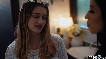 i skinny alex coal grind my wet pussy on bunny colby's huge tits