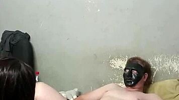 husband sneaks petite slut's tight pussy with small cock