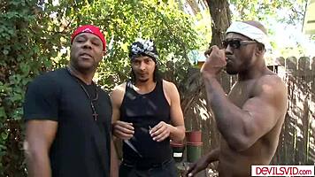 Redhead petite teen gangbanged dp by three black monster cocks 😈🍆💦