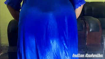 Cute desi brunette rides cock cums on juicy ass