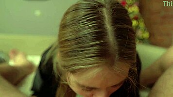 busty neighbor cheats in pov dirty talk with condom fuck