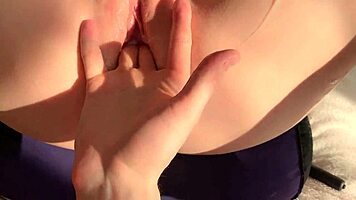 Wet pussy fingering builds to explosive squirting orgasm