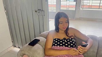 Colombian latina slut trades erotic massage for deep pussy pounding