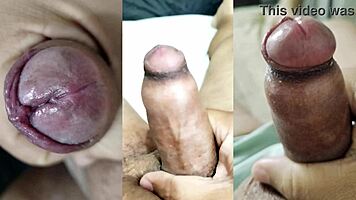 watch me jerk my tiny foreskin dick while gf squirts on her juicy teen pussy—part 20