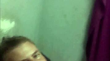 Black Slut Delivers Ultimate Hostel Handjob Blowjob