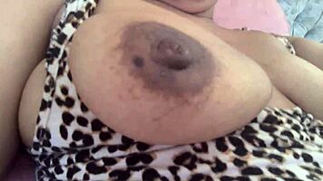 brunette teases sweaty tits for night sex