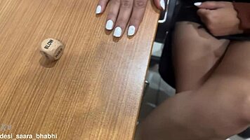 stepsister finds sex dice sucks my cock eagerly