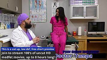 dr tampa inspects misty addams in first gyno session