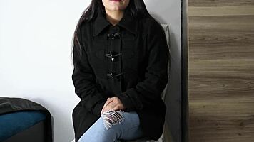 horny latina squirts wildly for cash in hardcore pounding