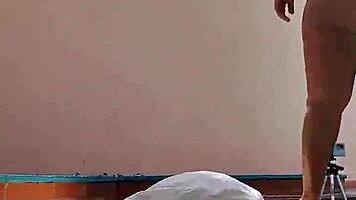 Relaxed fun with sexy brunette milf wife in homemade amateur session