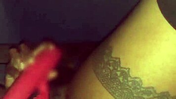 ebony milf's teasing striptease hints at deepthroat delight