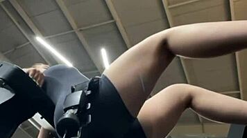 hey watch me cum explosively in this crowded public gym