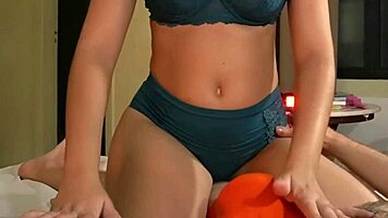 Rubbing Cock on Tight Virgin Stepsis Pussy Can't Hold Back Cum!