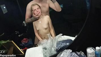 skinny 18yo student first mall fuck creampie