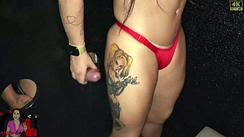 getting fucked raw by stranger at gloryhole got creampie mouthfill 😍