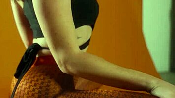 Big ass PETITE teen STRIPS to bare PIERCED tits and bubble butt tease