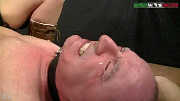 Ales Dreams tramples slave in femdom boots humiliation ritual